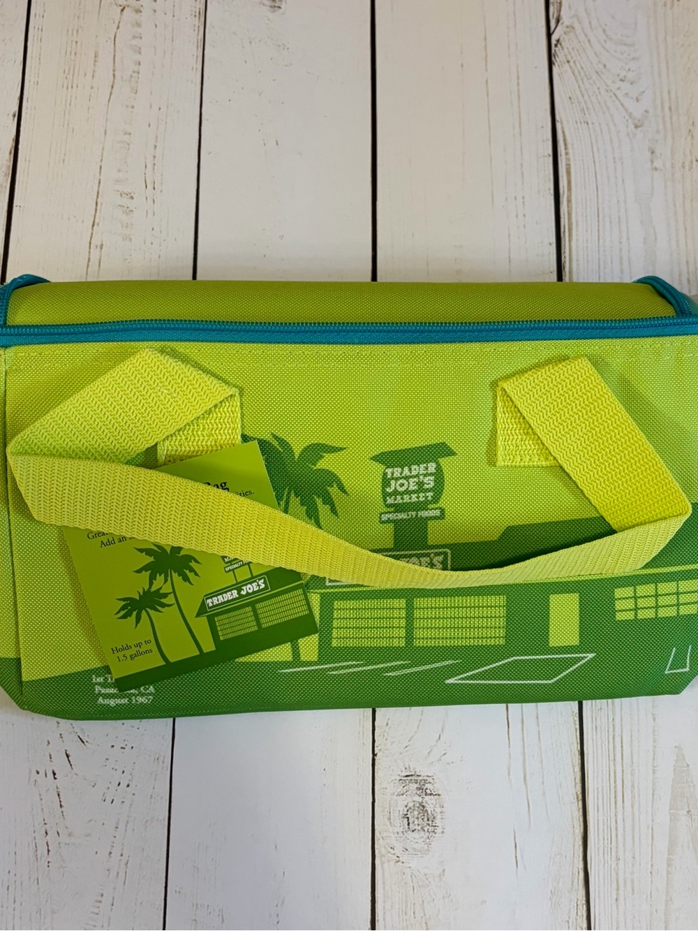 Trader Joe's Lime Green Insulated Mini Cooler Tote